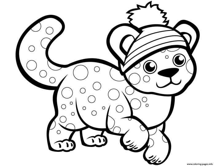 Cute winter animal coloring pages