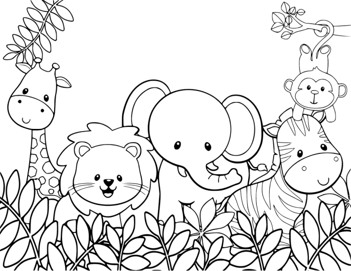 Animated animal coloring pages