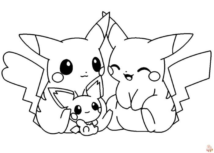 Anime coloring pages pokemon