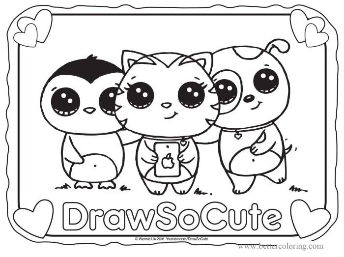 Cute animal coloring pages printable