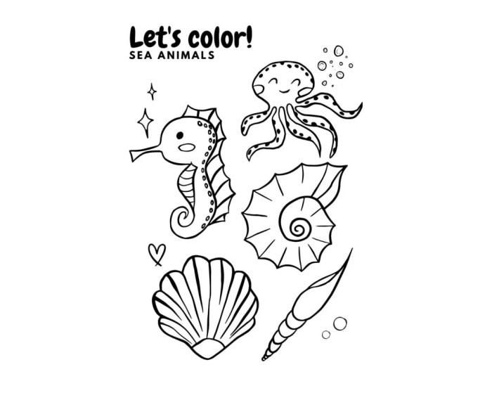 Coloring pages for ocean animals