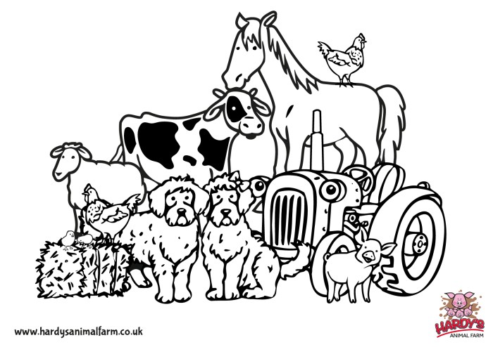 Farm animals coloring sheets