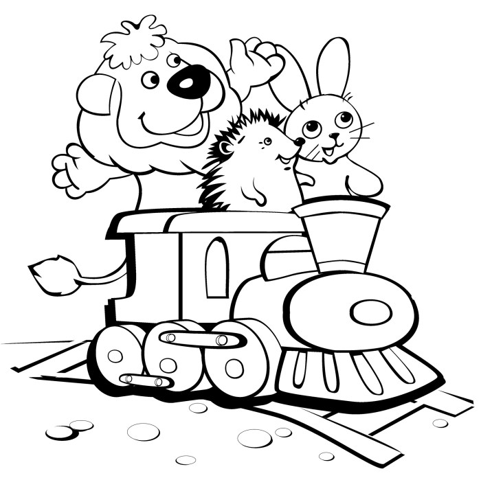 Coloring pages of funny animals