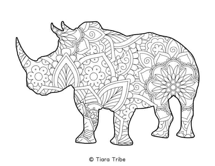 Free printable animal mandala coloring pages