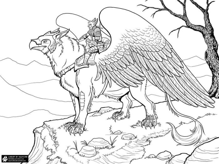 Mythical animals coloring pages