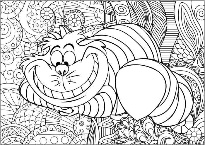 Alice in wonderland anime coloring pages