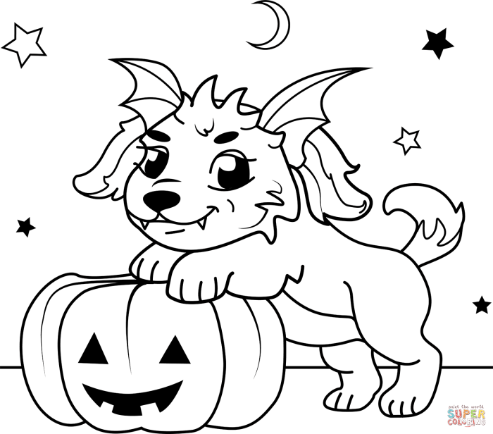 Animal halloween coloring pages