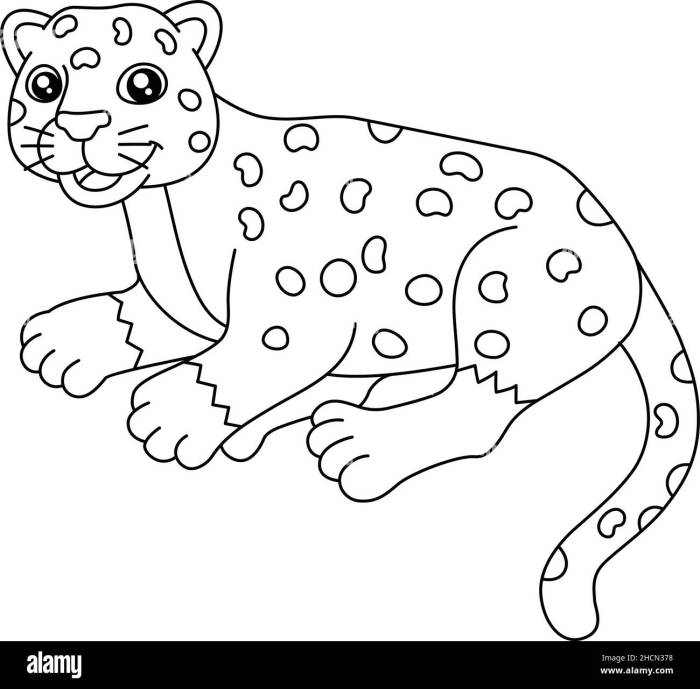 Jaguar animal coloring pages