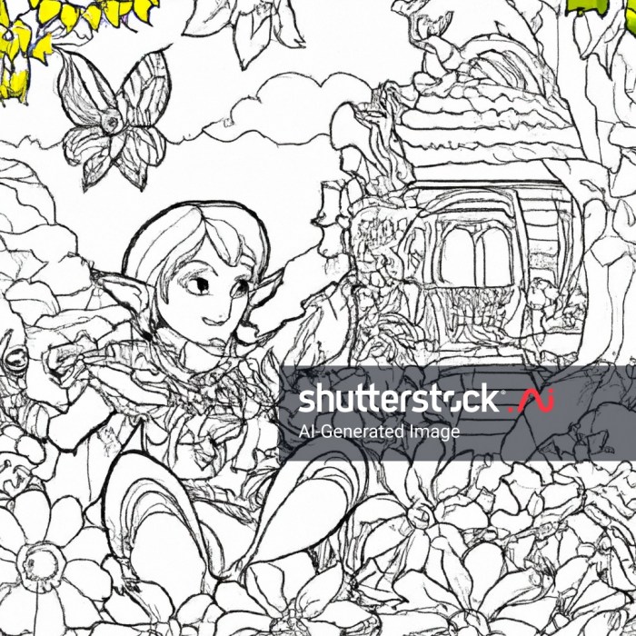 Anime lineart coloring pages