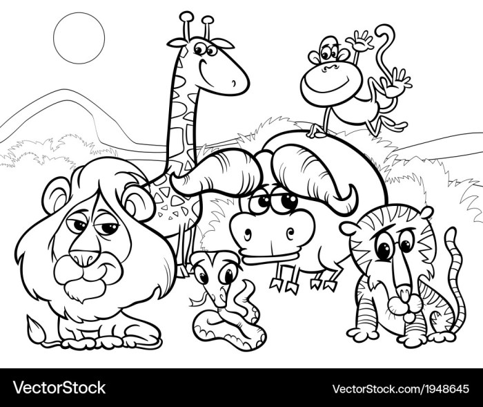 Animated animal coloring pages