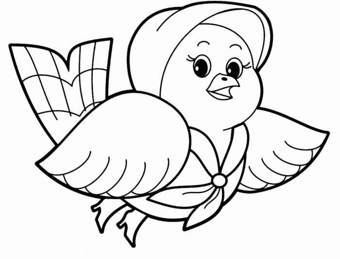 Animal simple coloring pages