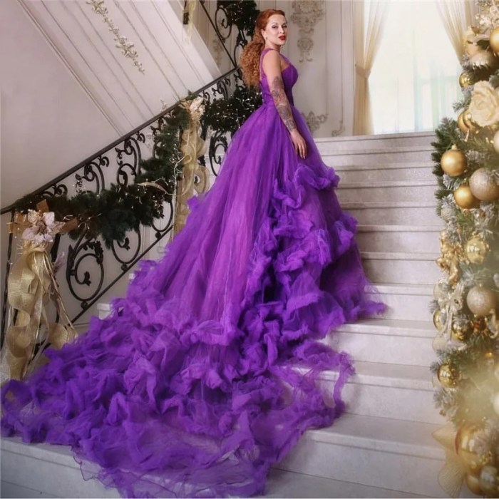 Purple plus size dresses for weddings