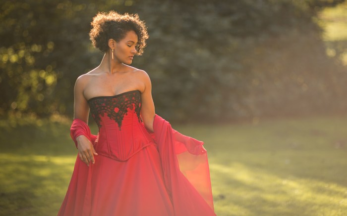 Black and red wedding dresses